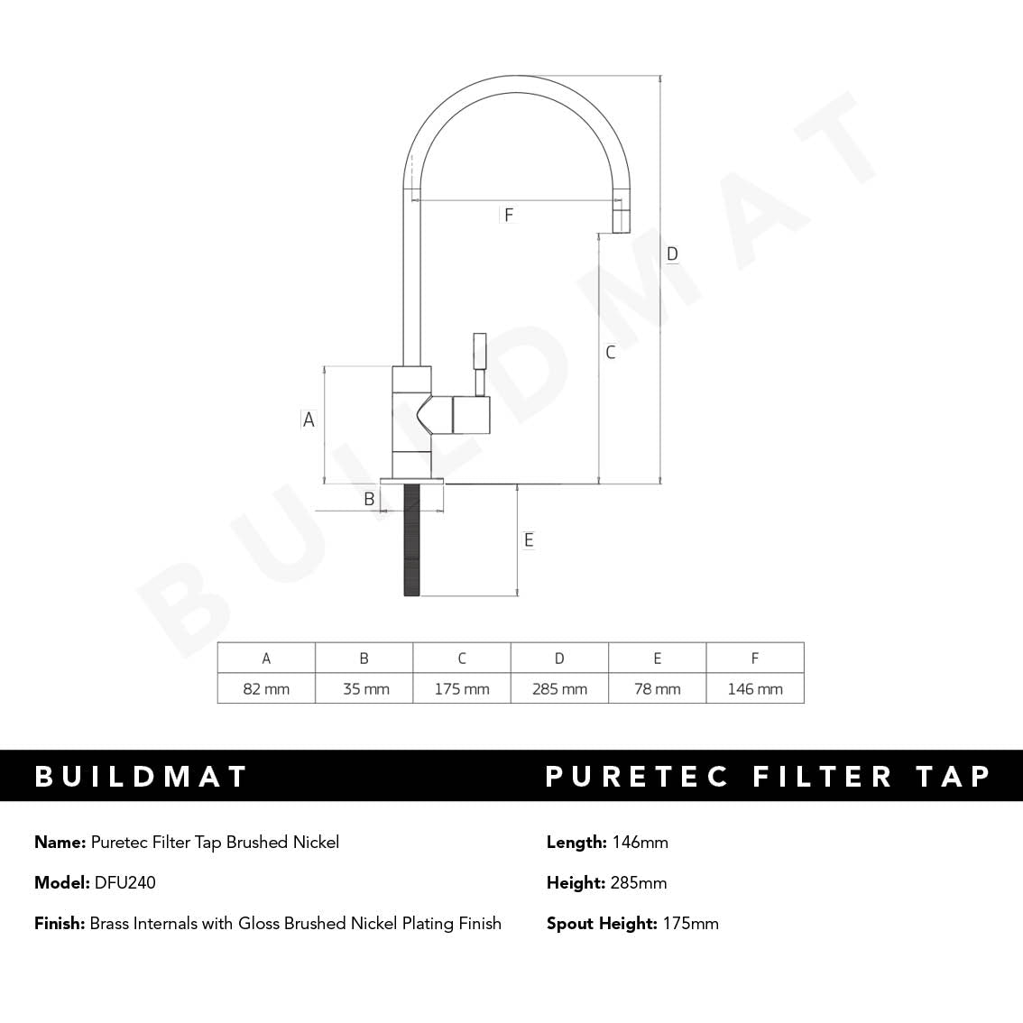 Filter Tap Brushed Nickel