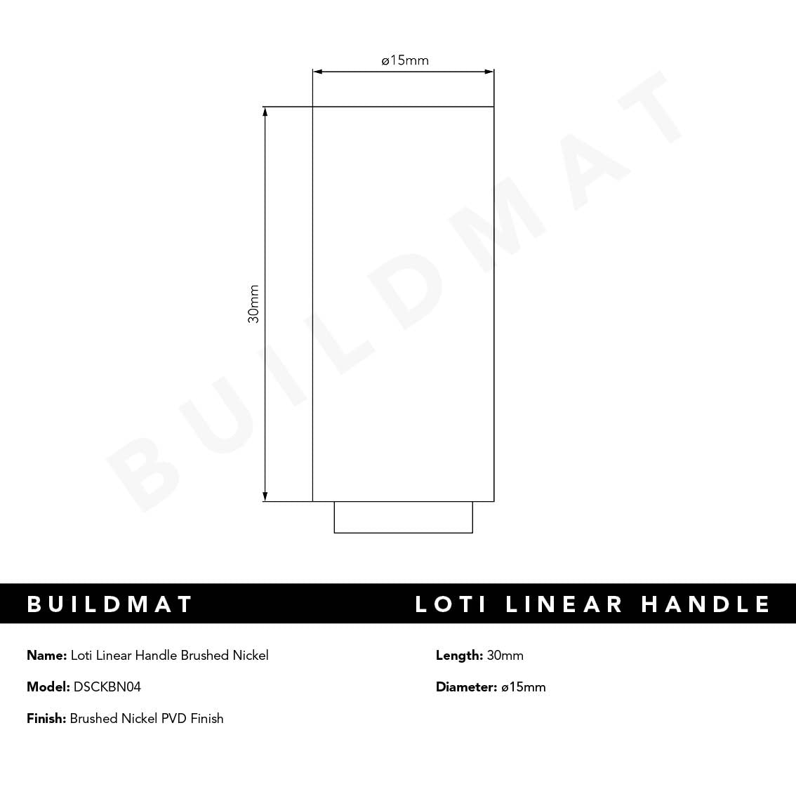 Loti Linear Handle Brushed Nickel