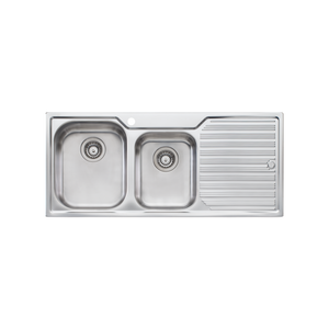 Diaz 1 And 3/4 Bowl Sink With Drainer Left Stainless Steel - Stainless Steel