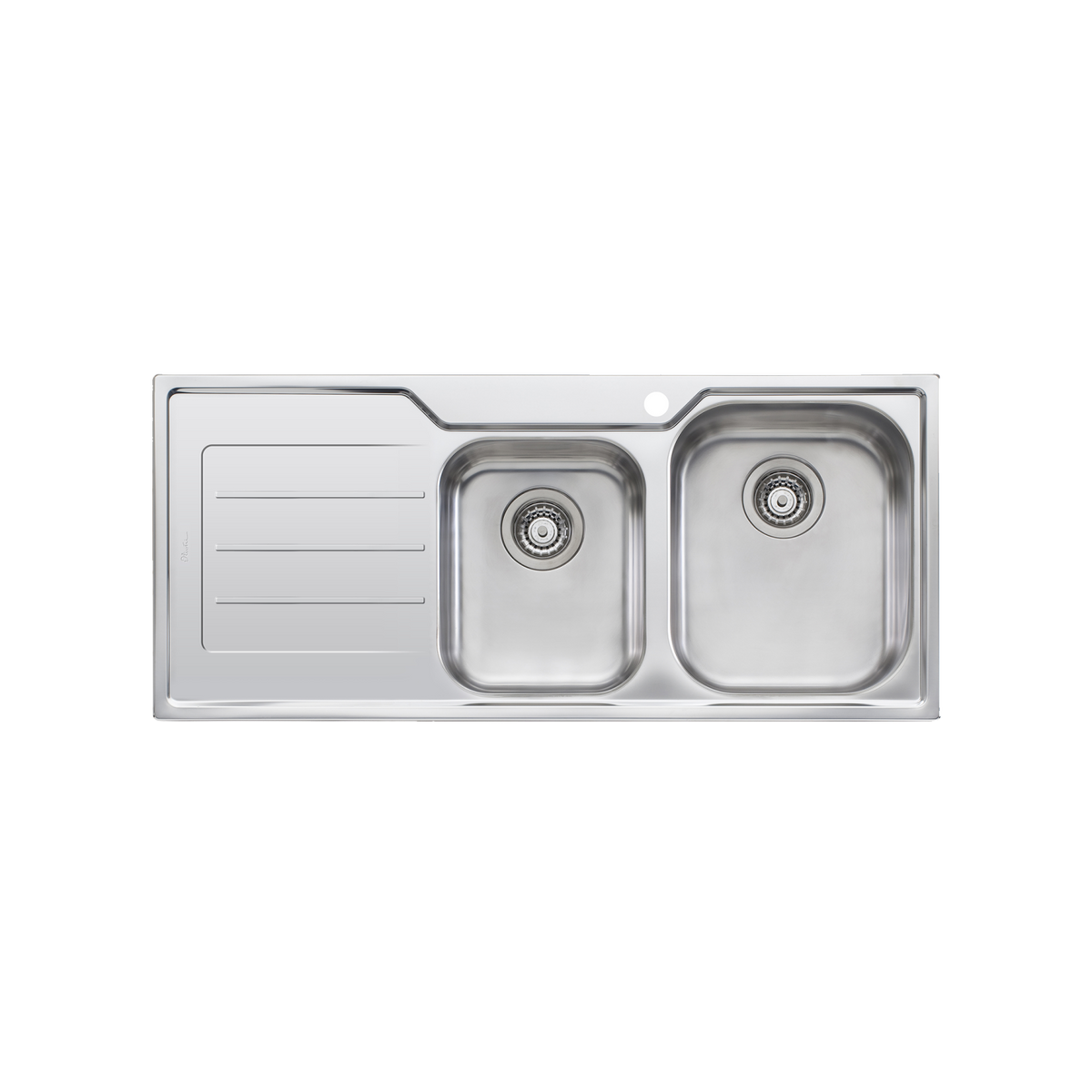 Flinders 1 And 3/4 Bowl Sink With Drainer Right Stainless Steel