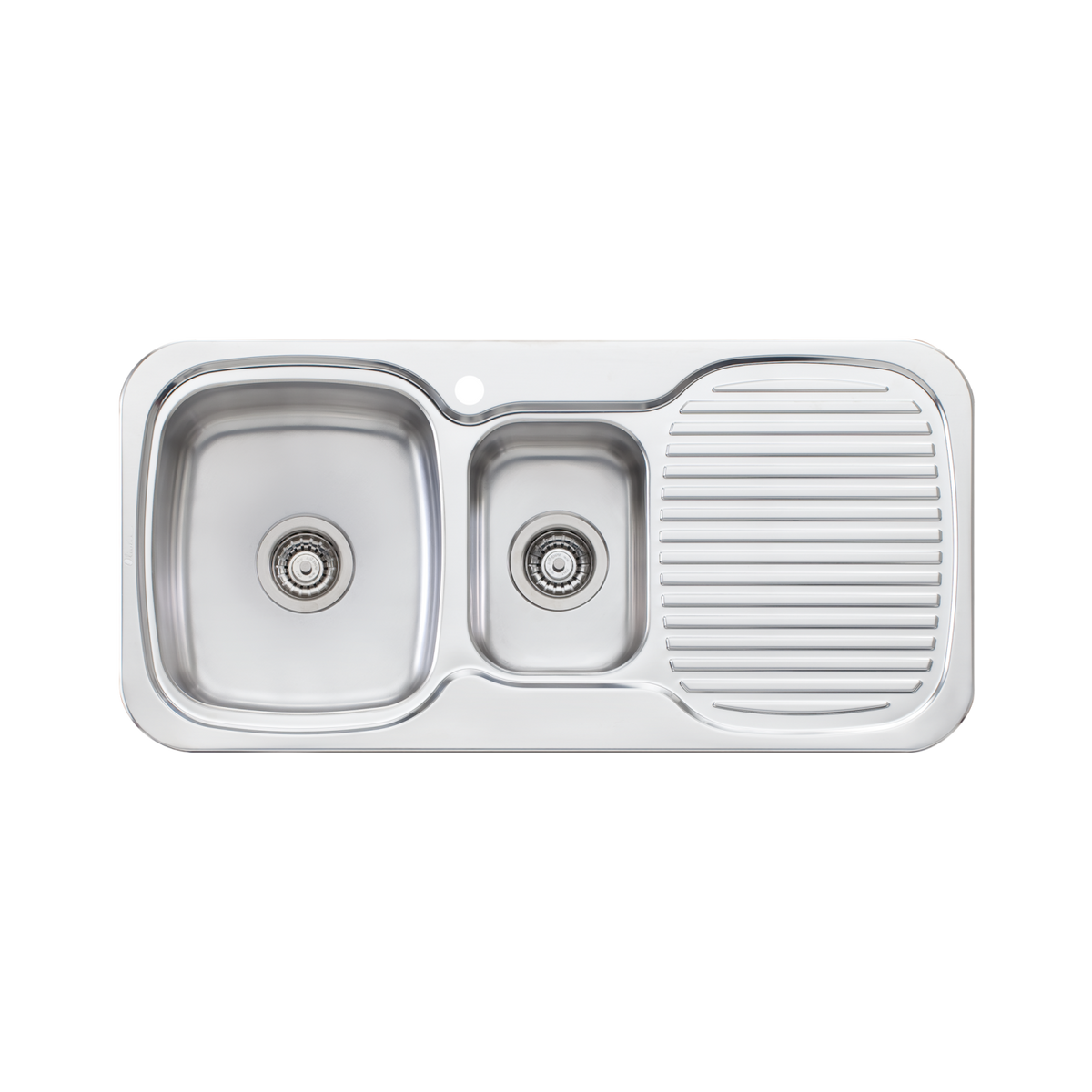 Lakeland 1 And 1/2 Bowl Sink With Drainer Left Stainless Steel