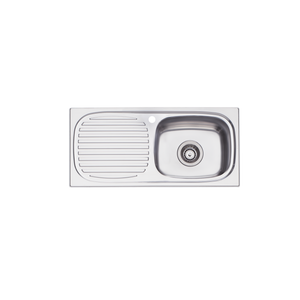 Martini Single Bowl Sink With Drainer Right Stainless Steel - Stainless Steel