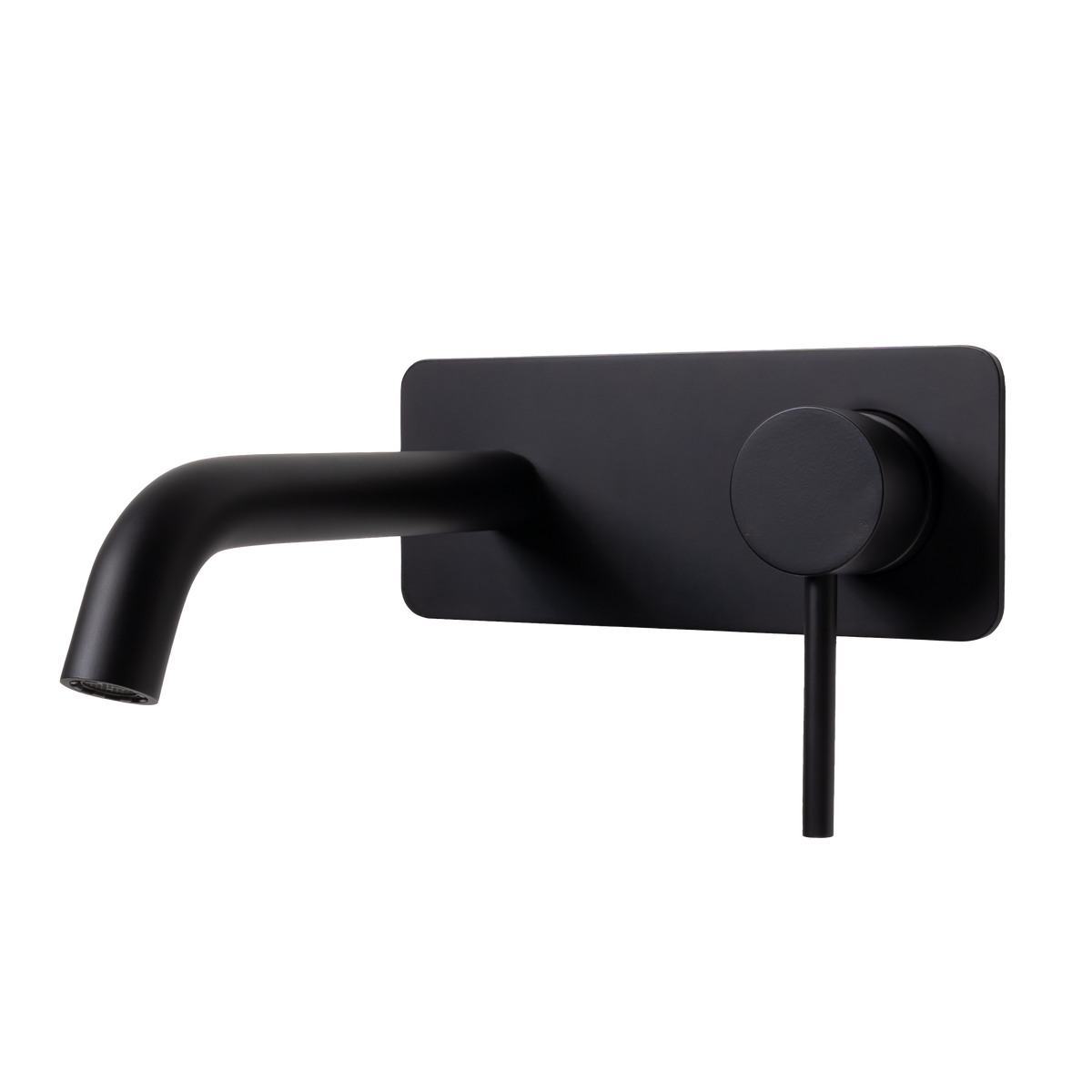Mira Matte Black Wall Mixer and Spout