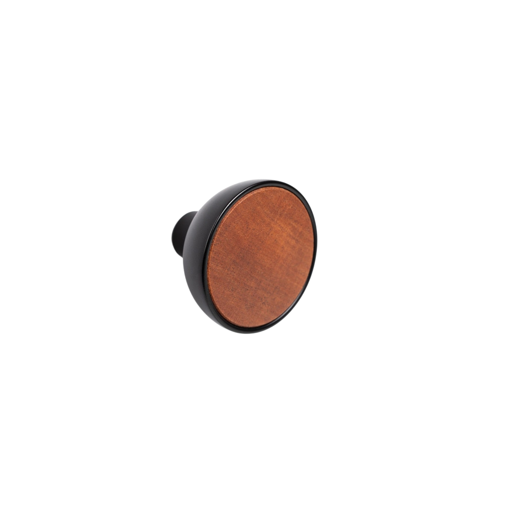 Momo Bol Knob 45mm Matte Black and Sapelli
