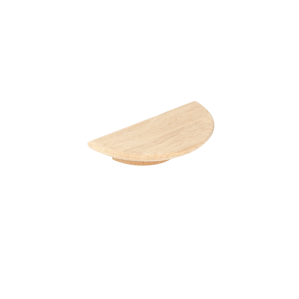 Momo Daintree Half Round Timber Handle 150mm Raw American Oak