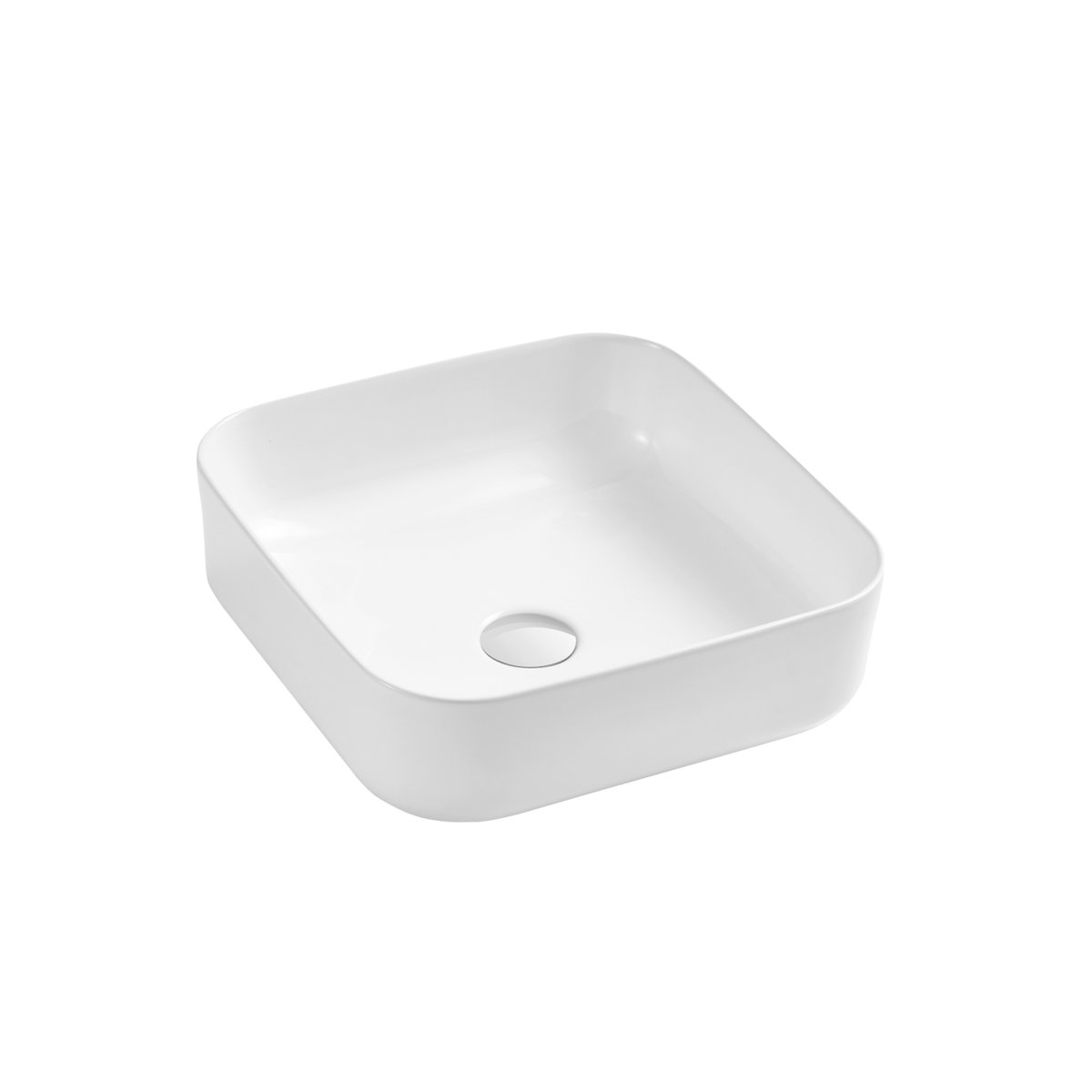 Naples Counter Top Square Basin White