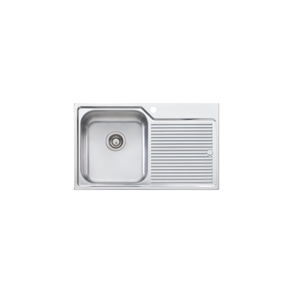 Nu-Petite Single Bowl Topmount Sink With Drainer Left Stainless Steel