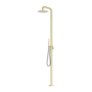 Zen Outdoor Freestanding Shower Column Brushed Gold - Brushed Gold