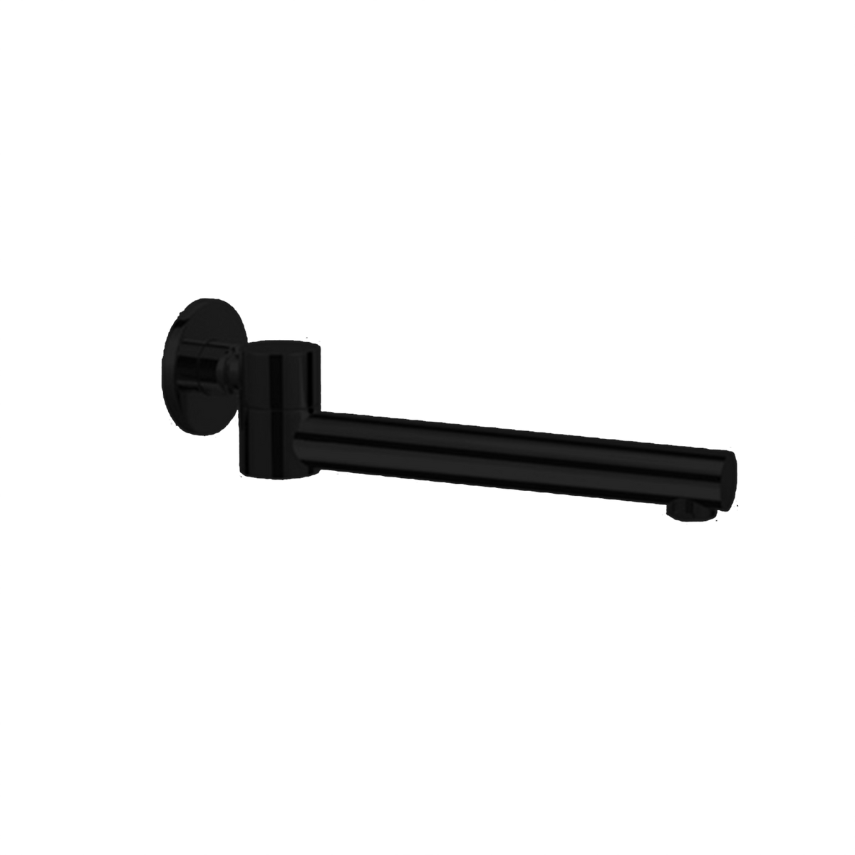 Dolce Wall Mounted Swivel Bath Spout Matte Black