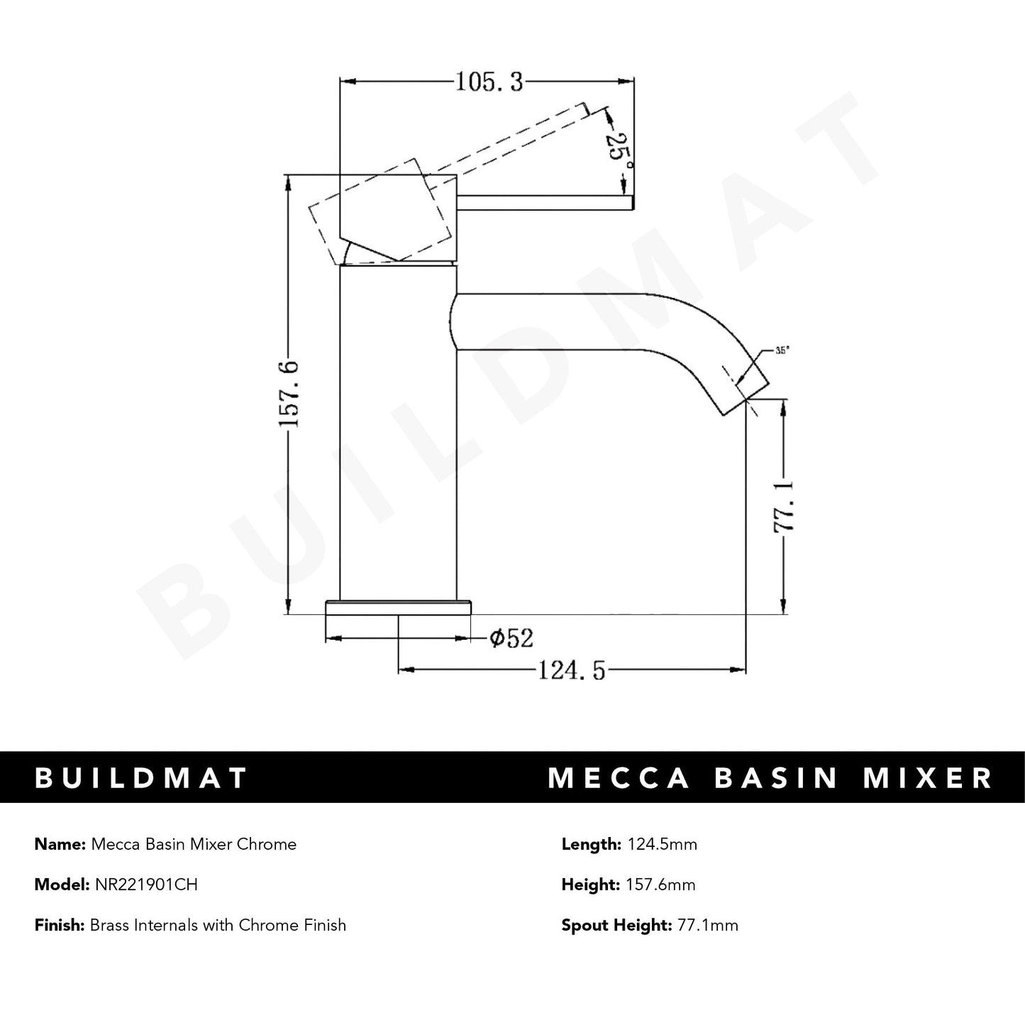 Mecca Basin Mixer Chrome