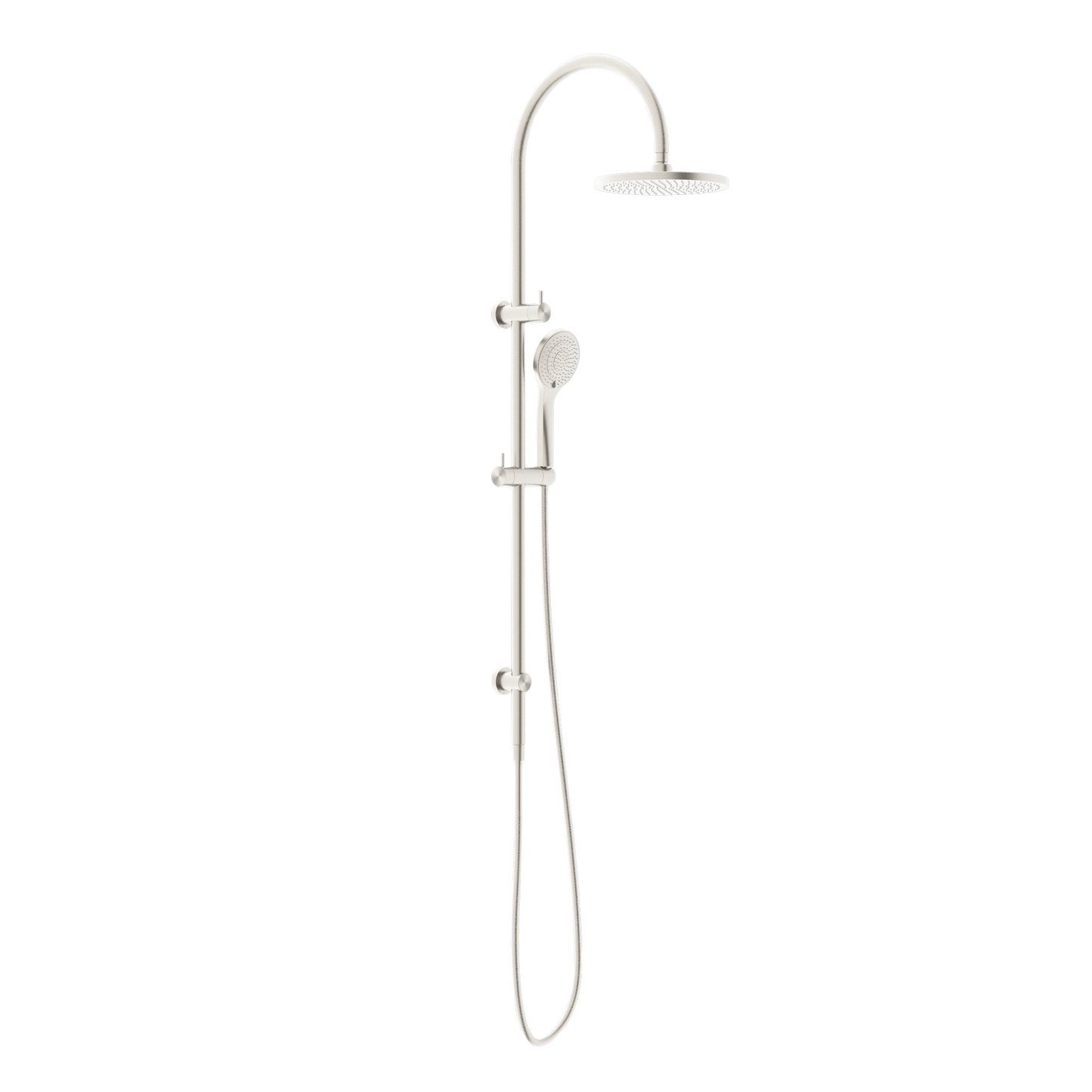 Mecca Twin Shower with Air Shower Brushed Nickel