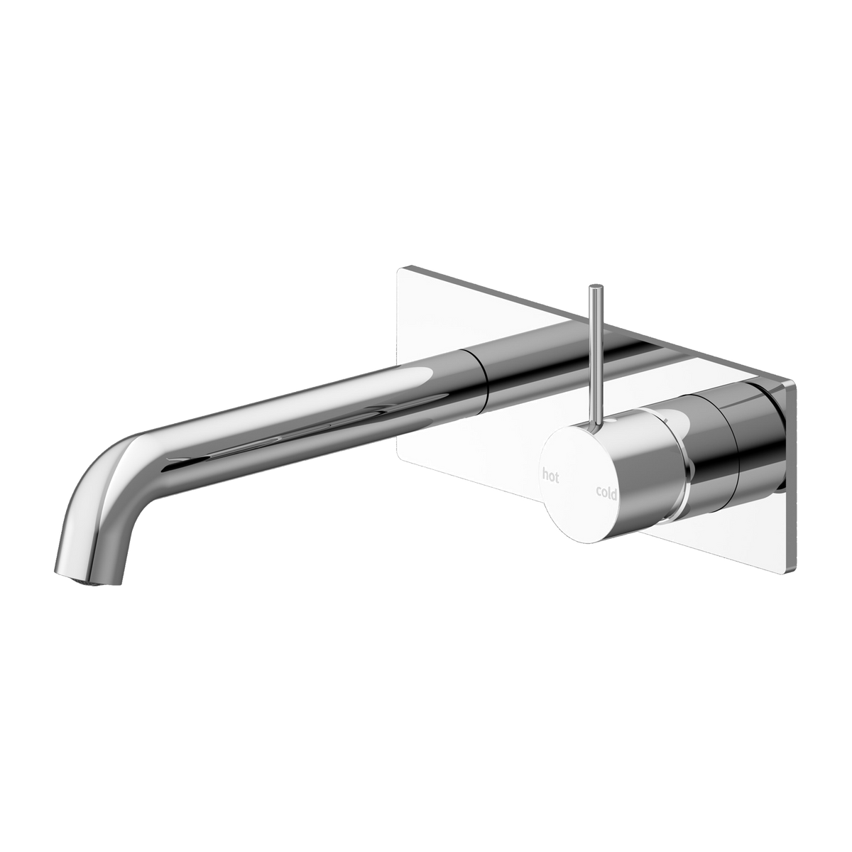 Mecca Wall Basin Mixer Handle Up 185mm Spout Chrome