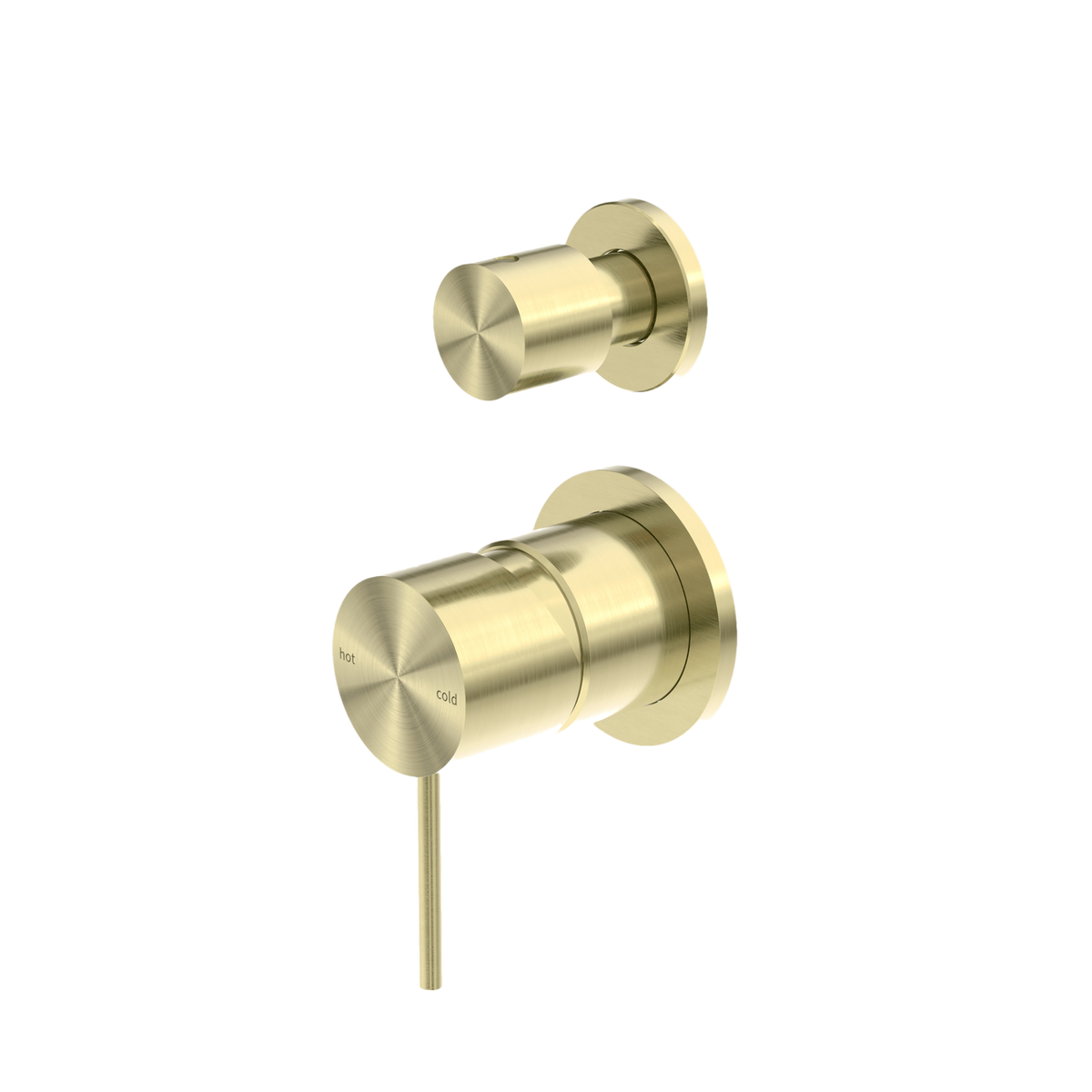 Mecca Shower Mixer With Divertor Separate Back Plate Brushed Gold