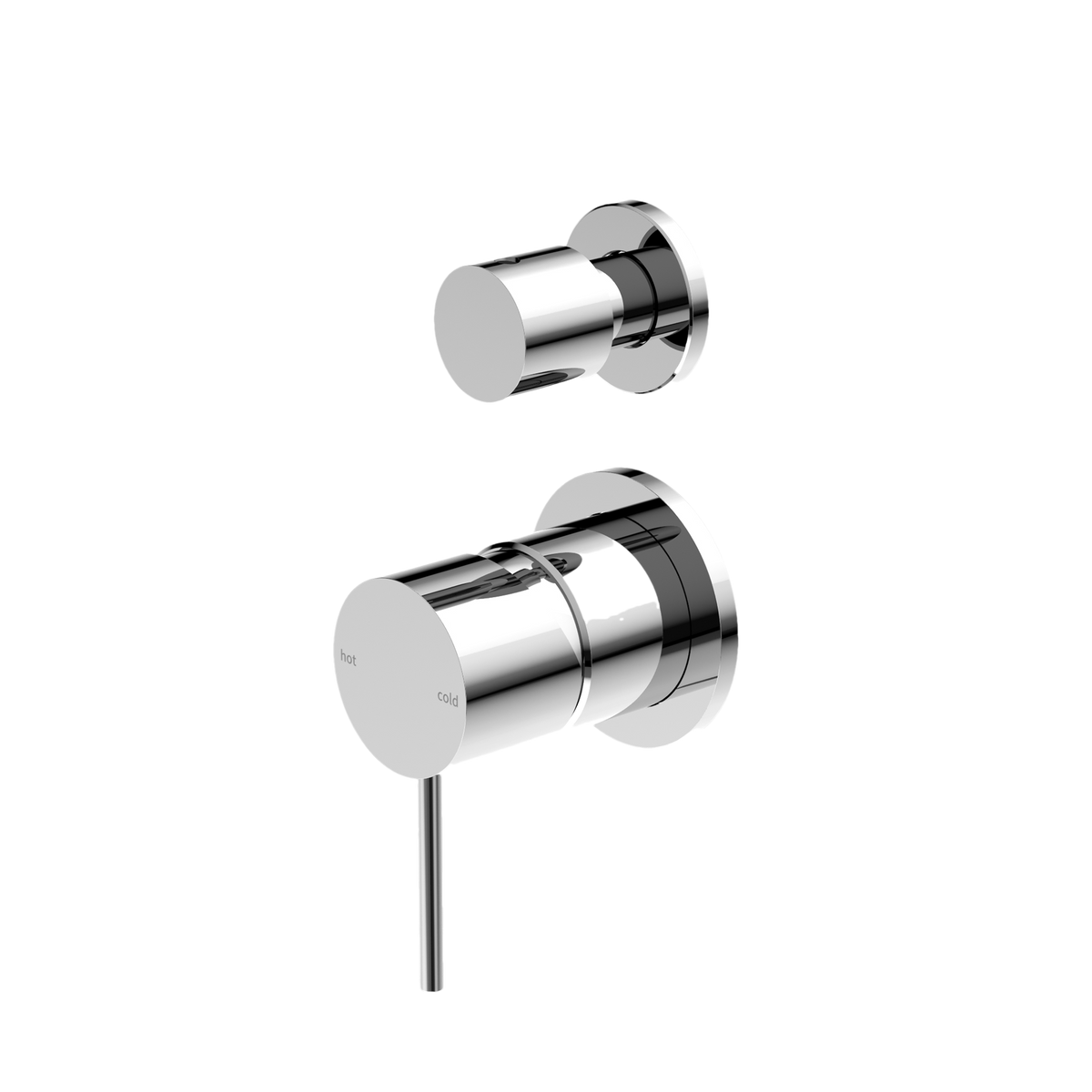 Mecca Shower Mixer With Divertor Separate Back Plate Chrome