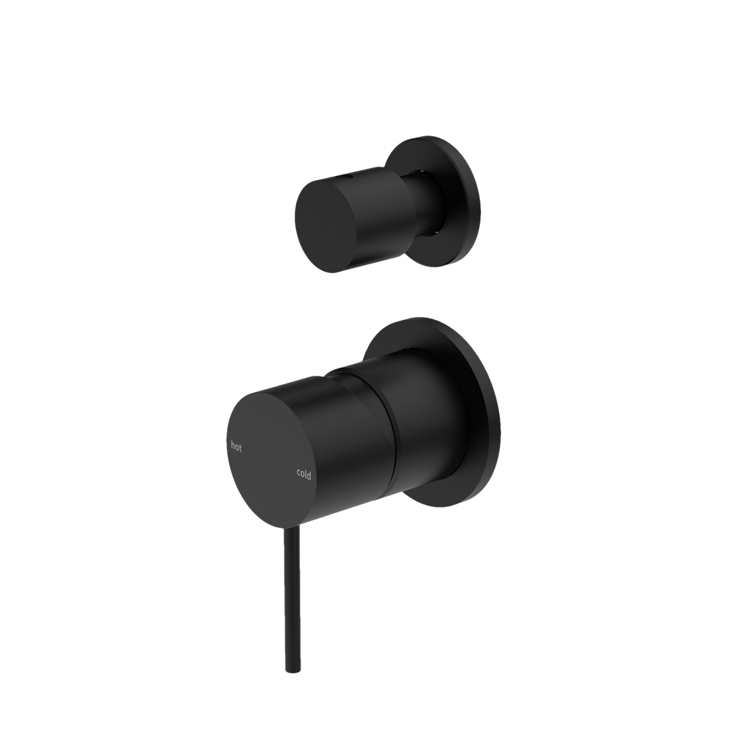 Mecca Shower Mixer With Divertor Separate Back Plate Matte Black
