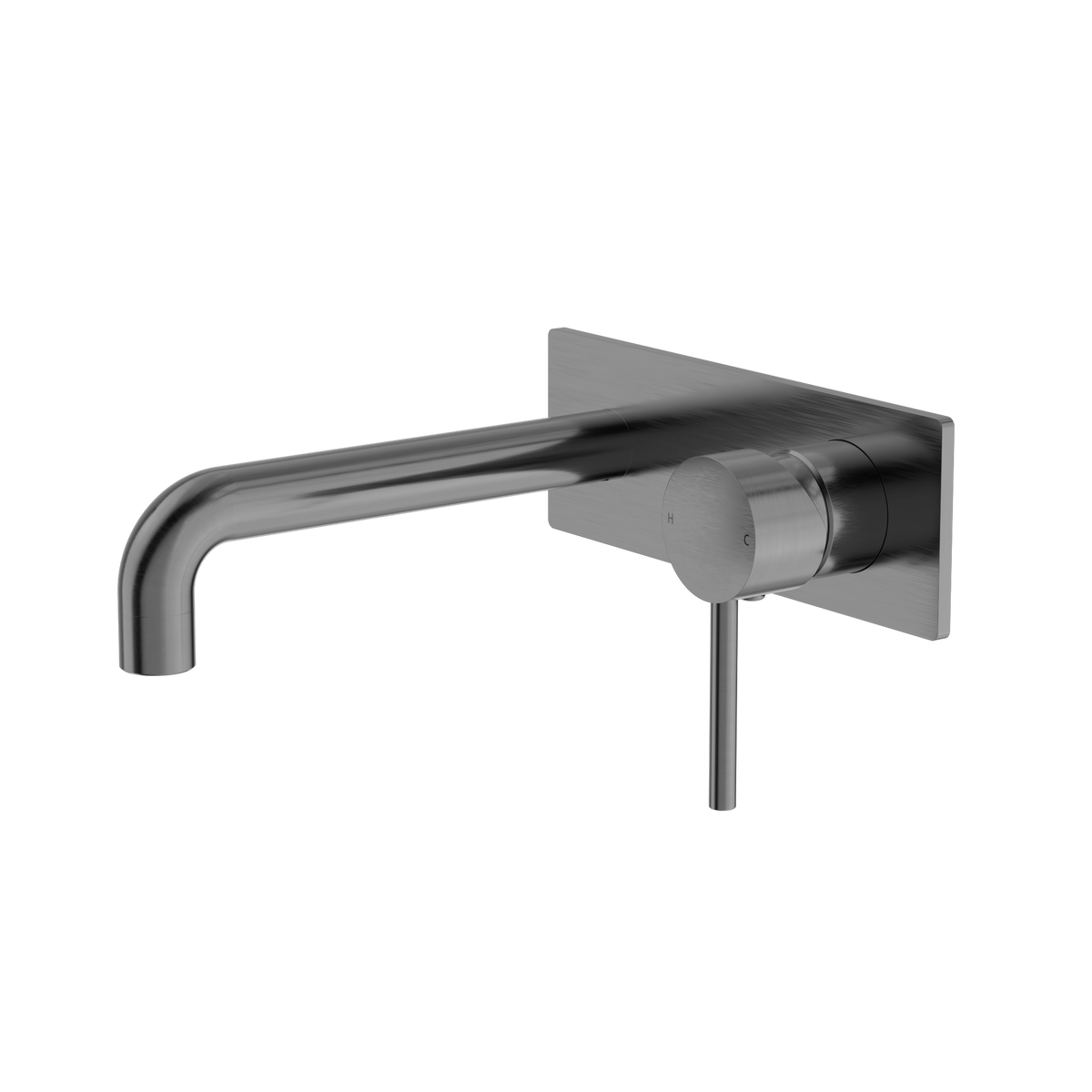 Dolce Wall Basin/Bath Mixer Brushed Gunmetal