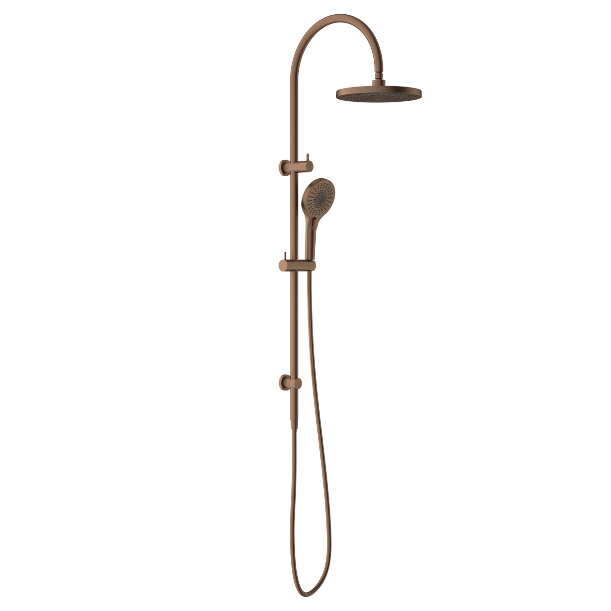 Opal Twin Shower Brushed Bronze