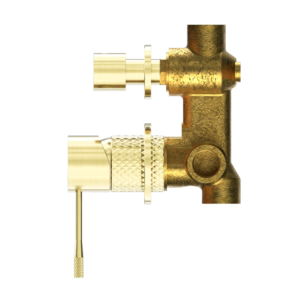 Opal Shower Mixer with Divertor Separate Plate Brushed Gold