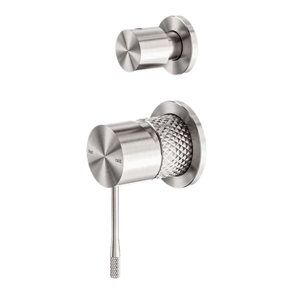 Opal Shower Mixer with Divertor Separate Plate Brushed Nickel