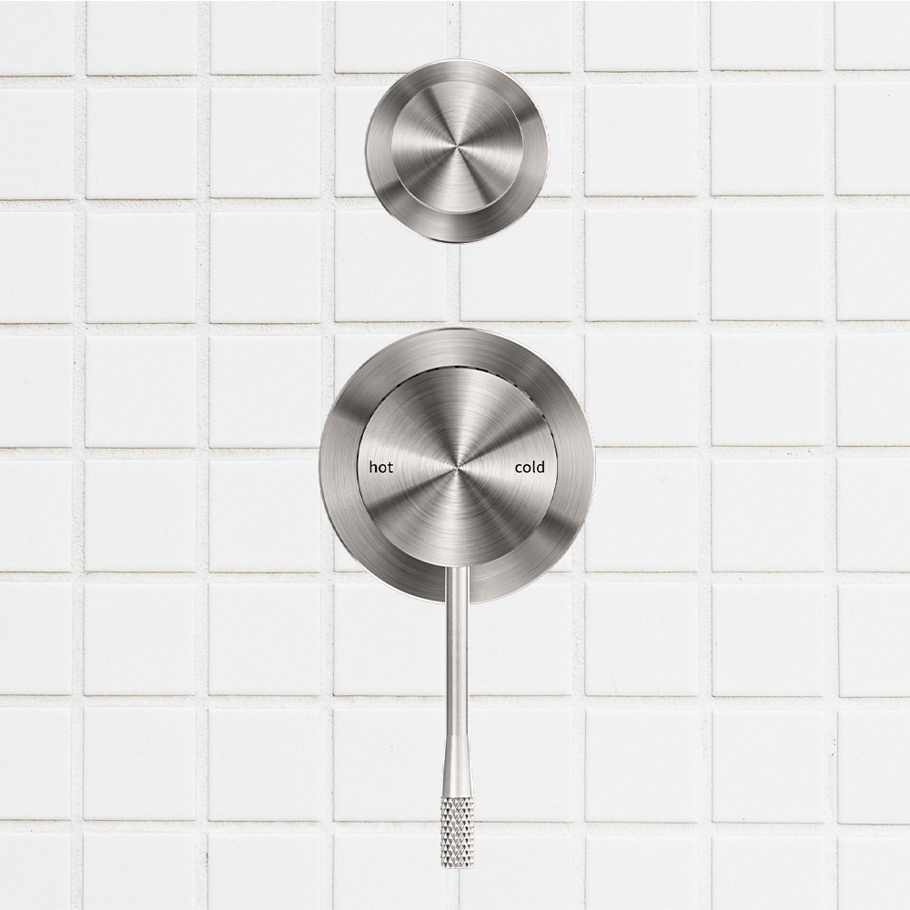 Opal Shower Mixer with Divertor Separate Plate Brushed Nickel