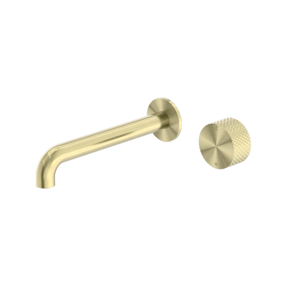 Opal Progressive Wall Basin/Bath Set 185mm Spout Brushed Gold