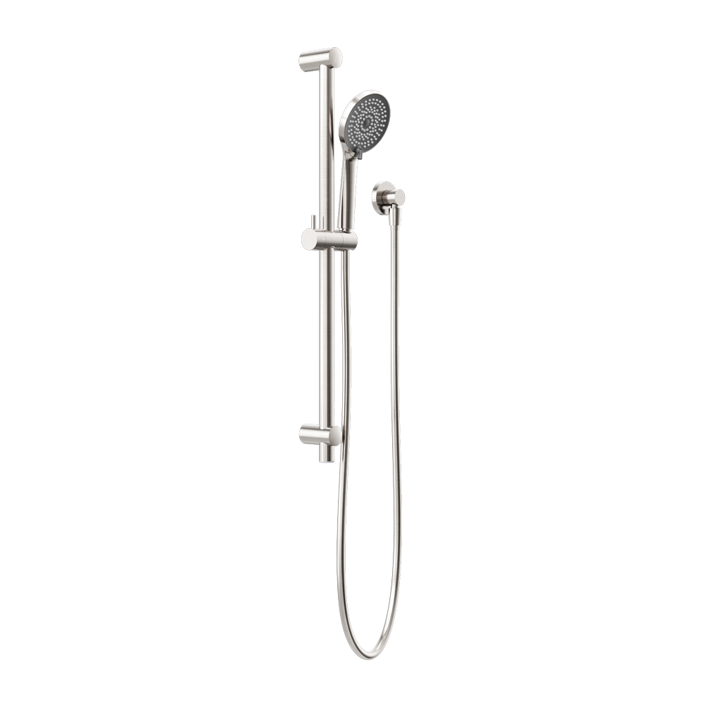 Round Metal Project Rail Shower Brushed Nickel
