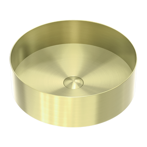 Opal Round 400mm Stainless Steel Basin Brushed Gold - Brushed Gold