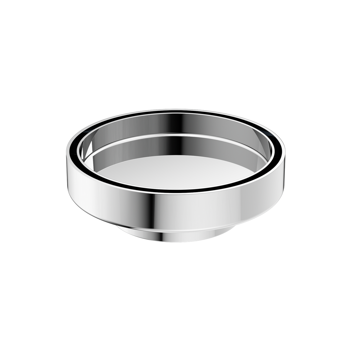 130mm Round Tile Insert Floor Waste 80mm Outlet Chrome