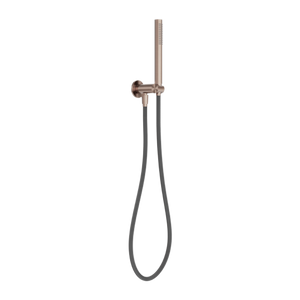 Zen Shower On Bracket With Outdoor Shower Hose Brushed Bronze - Brushed Bronze