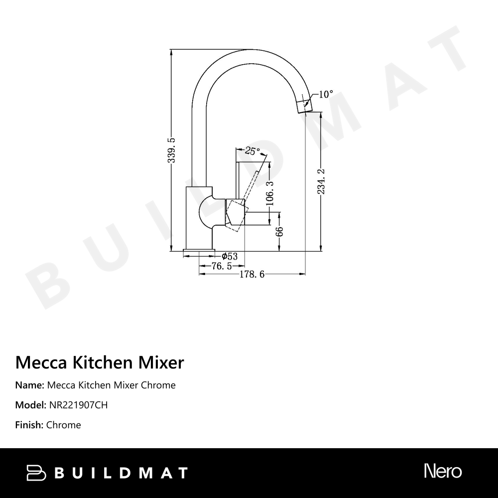 Mecca Kitchen Mixer Chrome