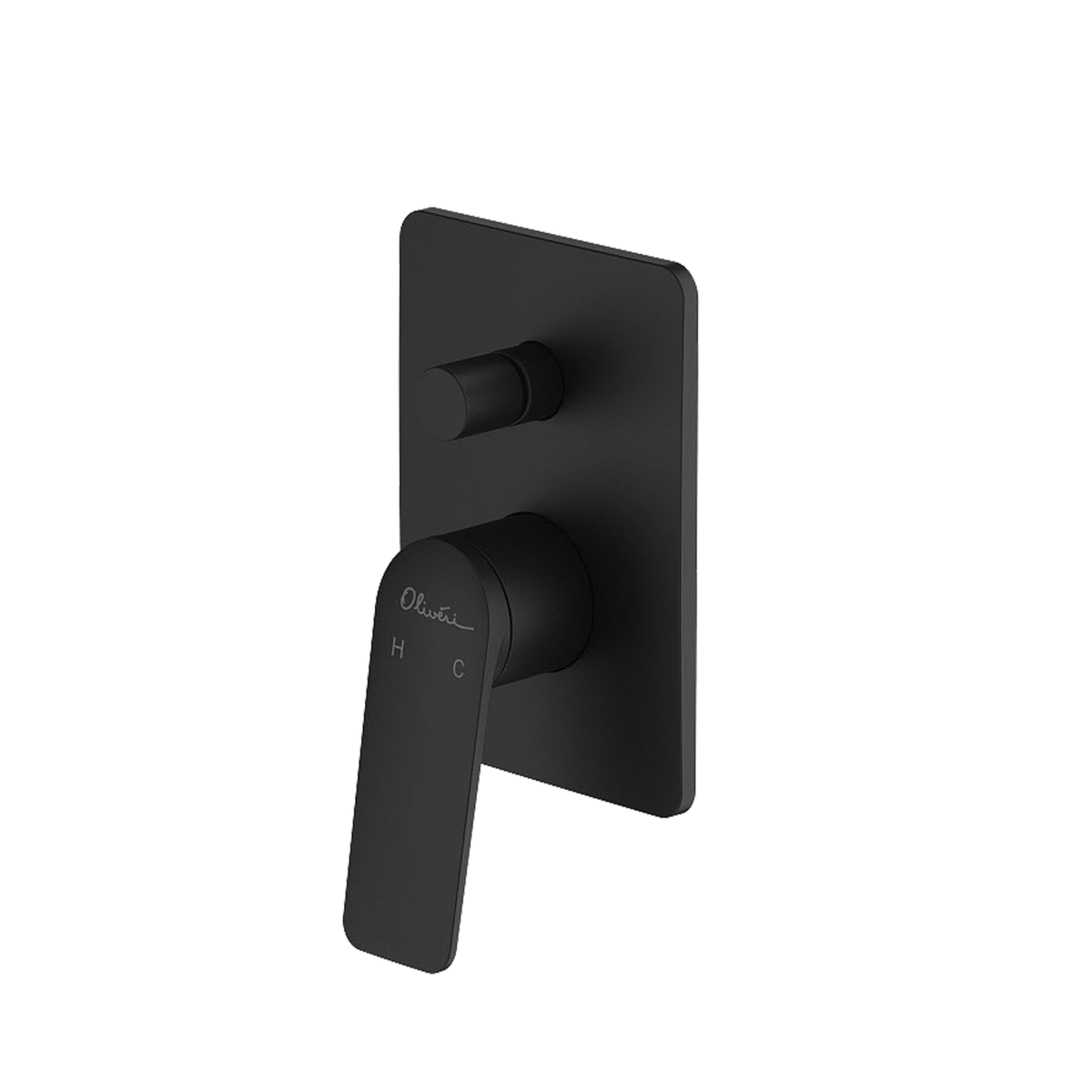 Paris Wall Mixer With Diverter Matte Black