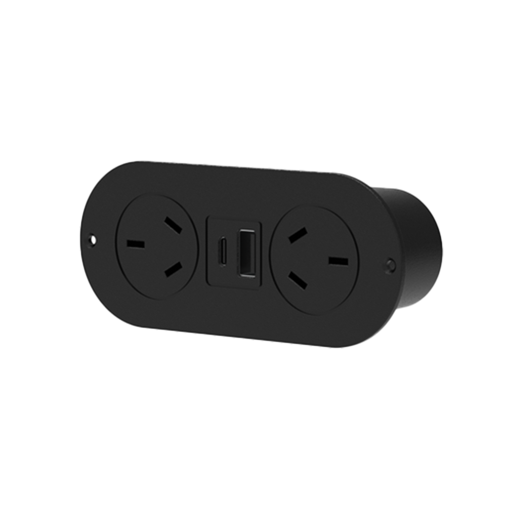 In-Drawer Power Point Black