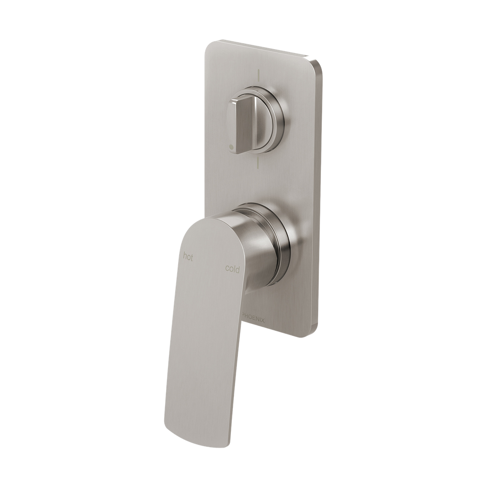 Mekko SwitchMix Shower / Bath Diverter Mixer Fit-Off Kit Brushed Nickel