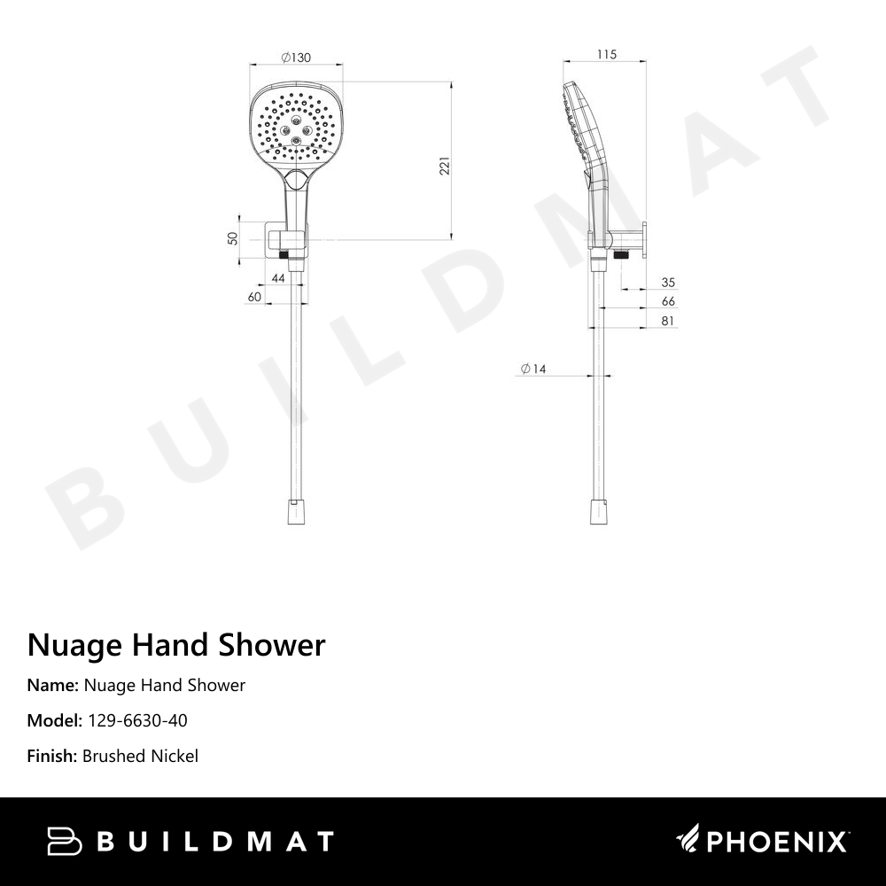 Nuage Hand Shower Brushed Nickel