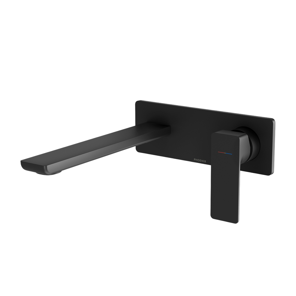 Gloss MKII SwitchMix Wall Basin / Bath Mixer Set 200mm Fit-Off Kit Matte Black