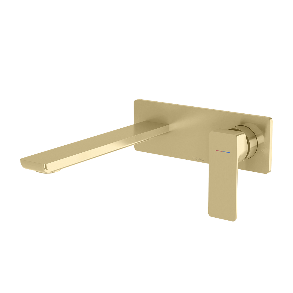 Gloss MKII SwitchMix Wall Basin / Bath Mixer Set 200mm Fit-Off Kit Brushed Gold