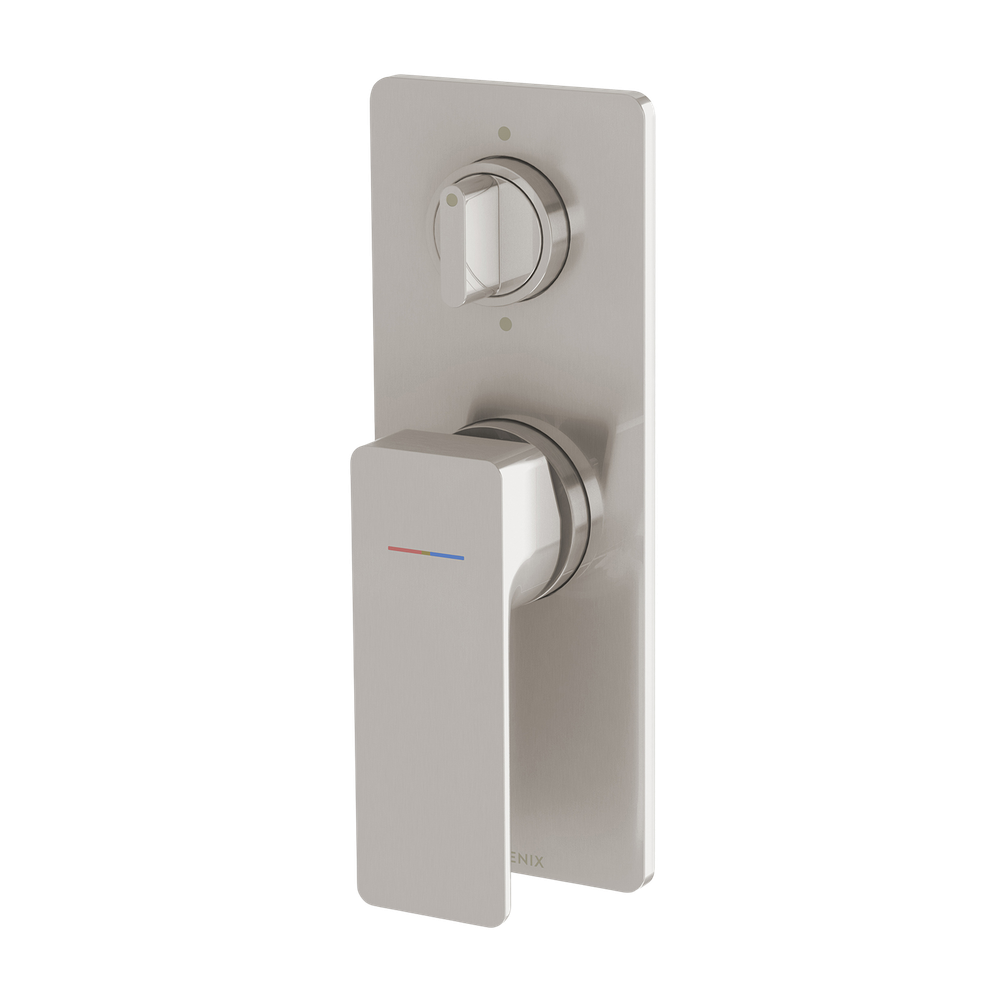 Gloss MKII SwitchMix Shower / Bath Diverter Mixer Fit-Off Kit Brushed Nickel