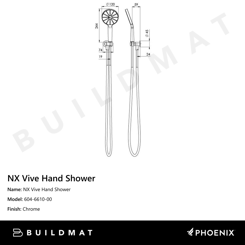 NX Vive Hand Shower Chrome