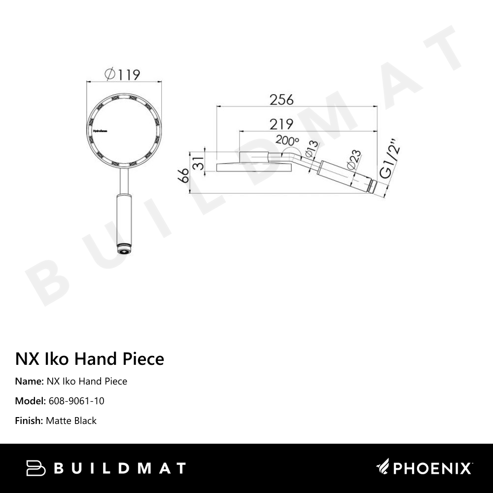 NX Iko Hand Piece Matte Black