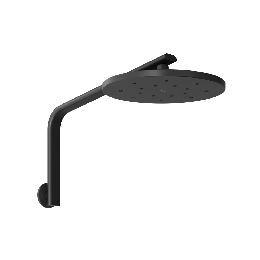Oxley High-Rise Shower Arm & Rose Matte Black