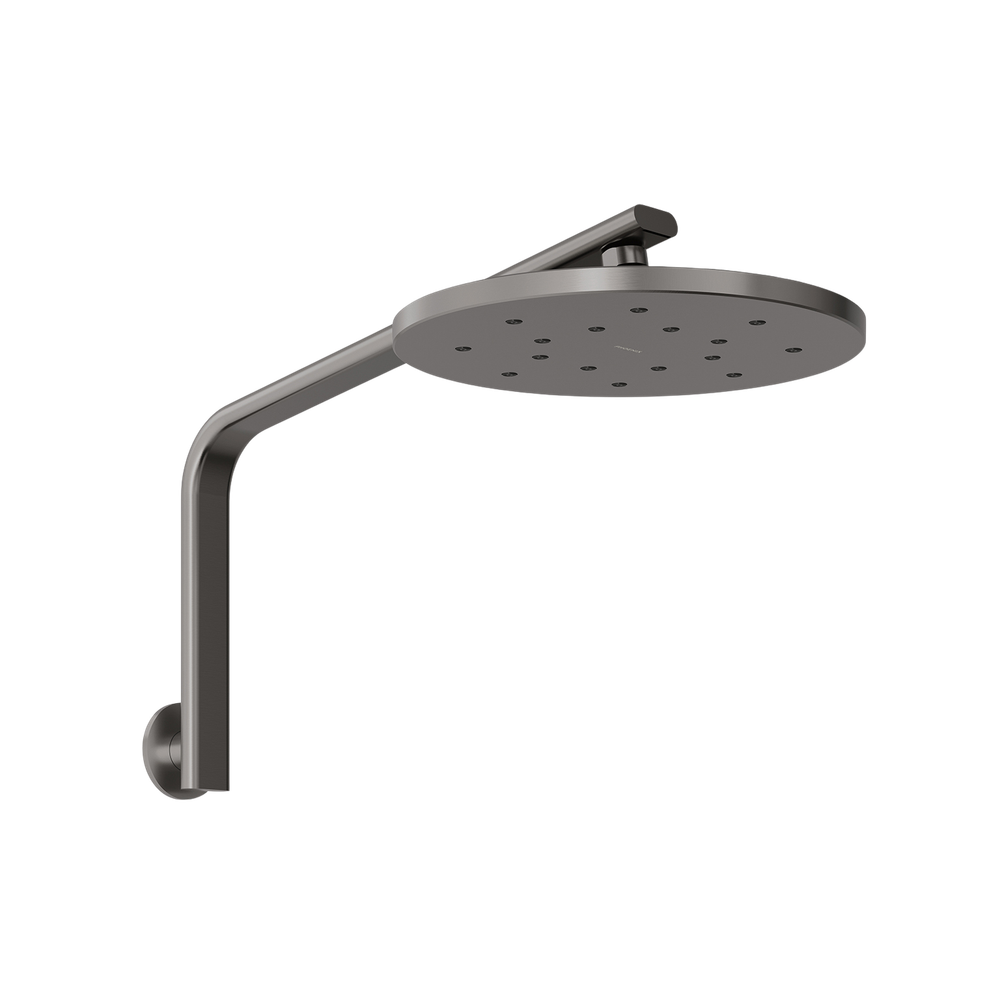 Oxley High-Rise Shower Arm & Rose Brushed Carbon