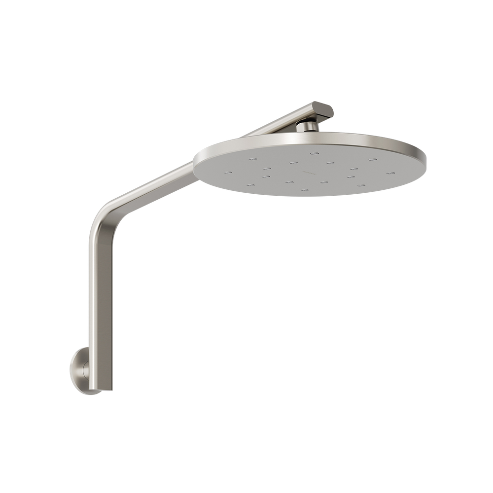 Oxley High-Rise Shower Arm & Rose Brushed Nickel