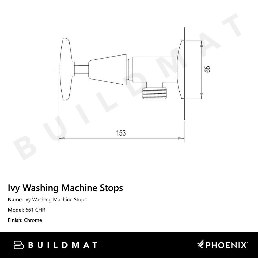 Ivy Washing Machine Stops Chrome