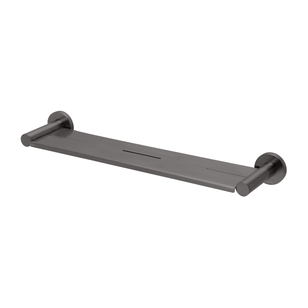 Radii Metal Shelf Round Plate Brushed Carbon