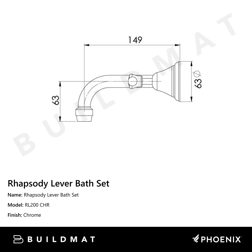 Rhapsody Lever Bath Set Chrome