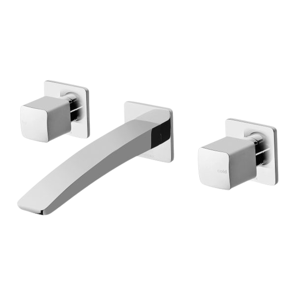 Rush Wall Basin Set Chrome