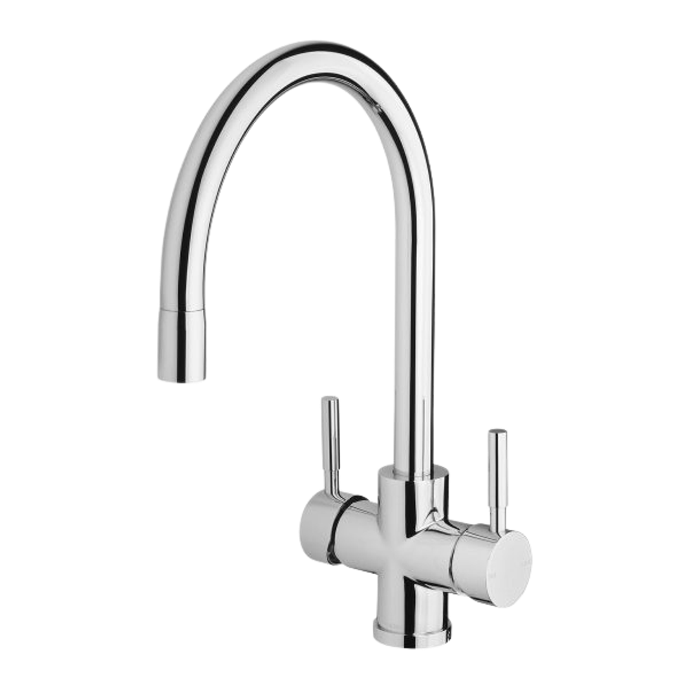 Vivid Filtered Sink Mixer 220mm Gooseneck with Filters Chrome
