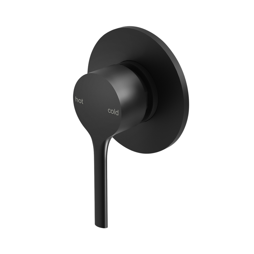 Vivid Slimline Oval SwitchMix Shower / Wall Mixer Fit-Off Kit Matte Black