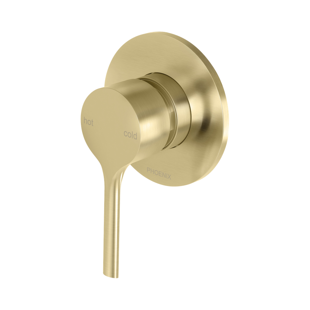 Vivid Slimline Oval SwitchMix Shower / Wall Mixer Fit-Off Kit Brushed Gold
