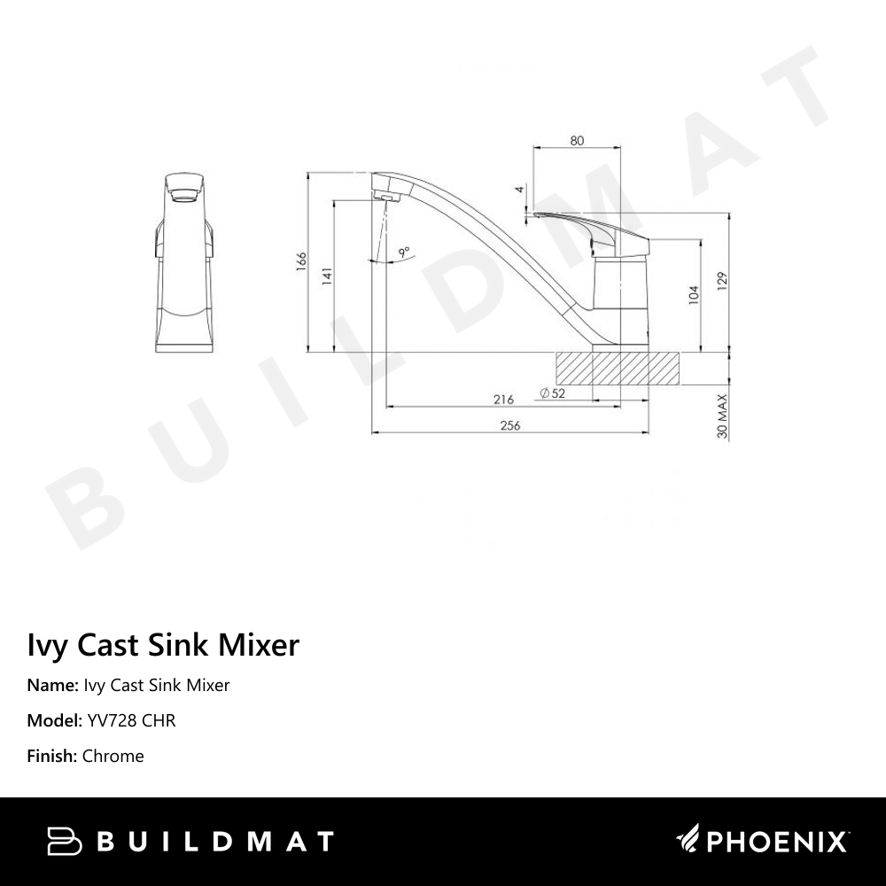 Ivy Cast Sink Mixer Chrome